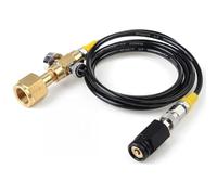 NINMORTH CGA320 - Kit di tubi adattatori di ricarica per serbatoio, per macchine Sodastream, tubo microbore ad alta pressione da 2 m con valvola CGA-320 (6 mm, 630 bar)