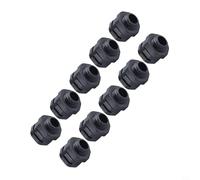 NINMORTH Confezione da 10 valvole di sfiato M8-M20 IP68 traspiranti per illuminazione di sicurezza esterna, valvola di scarico in plastica nera (M8-1,25)
