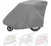 NINMORTH Copertura resistente per rimorchio da bicicletta Oxford 210D, design impermeabile antivento per QERIDOO per Burley per Thule, adatta per rimorchi per cani 140 x 84 x 100 cm, nero (grigio)