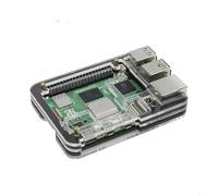 NINMORTH Custodia in acrilico per Raspberry Pi 5 con raffreddamento attivo, copertura protettiva leggera a 5 strati per dissipatore di calore ufficiale (alluminio nero)