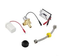 NINMORTH Elettrovalvola a filo per orinatoio, con sensore automatico a infrarossi, risparmio idrico per lavaggio a doppia modalità, filtro, rilevamento 30-100 cm (A)