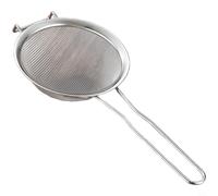 NINMORTH Filtro a rete in acciaio inox resistente, con manico lungo, con gancio, per friggere e cuocere in cucina, argento (A)