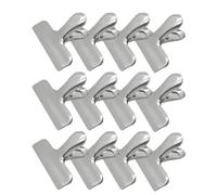 NINMORTH Hoppipola - Clip per sacchetti di cibo in acciaio inox, 5,5 x 5,5 cm, per conservare snack, confezione da 8/12 pezzi, riutilizzabili, per patatine, cereali, caffè, pane, per casa, ufficio