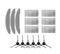 NINMORTH Kit di panni con filtro spazzola laterale compatibile con Vexilar per Cleanova W11, 6 spazzole 6 filtri 3 pastiglie