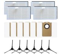 NINMORTH Kit parti di ricambio per aspirapolvere Cecotec Conga 7690 M20, spazzole laterali, sacchetti di polvere, filtro a sabbia, nylon + tessuto non tessuto