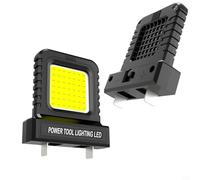 NINMORTH Luce di ispezione portatile a LED da 14 W, compatibile con batterie al litio da 20 V 21 V, interfaccia regolabile, lampada da lavoro per campeggio (nero)