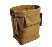 NINMORTH Marsupio per attrezzi con materiale Oxford 1200D e rinforzo in pelle, capacità 5 l con cintura regolabile per lavoro, cachi (senza cintura)