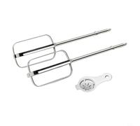 NINMORTH Pala per miscelazione e gancio per impasto, in acciaio inox, per mixer portatili Kenwood, set di ricambio robusto per frullatore, installazione, confezione da 2 (C* 2)