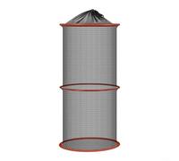 NINMORTH Rete da pesca pieghevole, trappola portatile a maglia fine per ruscello, contenitore per esche vive in nylon leggero con ganci di fissaggio (piccola 25 x 30 cm)