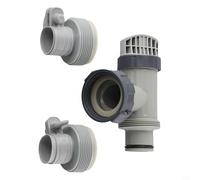 NINMORTH Set di 3 valvole a stantuffo per piscina con adattatore per tubo di tipo B per piscine Intex, parti di valvola di chiusura in plastica per sistemi di pompa con filtro a sabbia