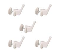 NINMORTH Set di 5 ganci per termosifoni da bagno, accessori in plastica per montaggio a parete, appendiabiti lisci, per asciugare accappatoi, borse e utensili da cucina