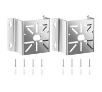 NINMORTH Staffa angolare per telecamera di sicurezza in acciaio inox 304 per installazione su palo a parete per telecamere Hikvision, argento, confezione da 2