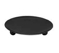 NINMORTH Supporto per candela in ferro per candele a colonna, barattolo e lumini da tè, resistente alla ruggine, nero/oro, 7 x 7 x 1,5 cm e 11 x 11 x 1,7 cm