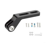 NINMORTH Supporto per luce da bicicletta, in lega di alluminio, spessore 5 mm, estensione integrata per manubrio da strada, per faro della bicicletta e fotocamere sportive, nero (B)