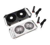 NINMORTH Ventilatore portatile per lucernario da tetto, 12 V DC, con 4 impostazioni, adatto per camper, barche e rimorchi, colore nero