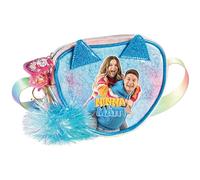 NINNA e MATTI Borsetta Rainbow a Forma di Cuore Con Pon Pon - 15x13x4 cm