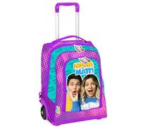 NINNA e MATTI Zaino Trolley Duo con Ruote e Asta Telescopica, 45 x 34,5 x 21 cm