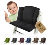 ninna-nanna by Bambiniwelt BAMBINIWELT Cuscino di ricambio compatibile con seggiolone Stokke Tripp Trapp (tinta unita nero)