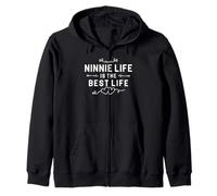 Ninnie Life Is The Best Life For Grandma Mom Mothers Day Felpa con Cappuccio