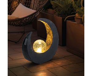 NINO Lampada Solare Da Esterno Mondsichel Glaskugel LED IP44 Nera [EEK: Non valutato]