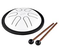 Nino Percussion Mini Melody Steel Tongue Drum con mazzetti - per tutte le età - Crea facilmente canzoni, per musica in classe, GARANZIA DI 2 ANNI (NINO980WH)
