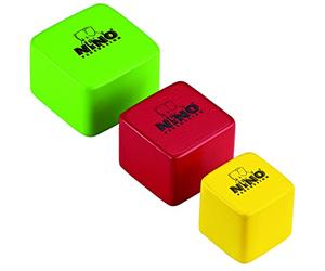 Nino Percussion NINO507-MC - Shaker a forma di cubo, 3 pz, dimensioni diverse