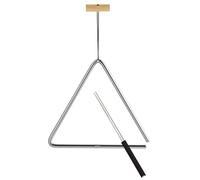 Nino Percussion Triangle Musical Instrument - Large - con Battente - per Bambini dai 4 Anni - Acciaio e Legno, Natural (NINO552)
