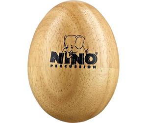 Nino Percussion Wood Egg Shaker - Uovo a Sonagli Medio per Bambini dai 3 Anni - Strumento Musicale - Quercia del Siam, Natural (NINO563)