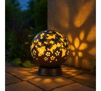 NINO Solarleuchte Esterna Kugellampe Dekoleuchte da Giardino LED 3000 K Nero