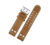 NINOMA 20 22 Compatibile con Hamilton Khaki Aviation Watch H77616533 H70615733 Cinturino for orologio in vera pelle Jazz Field da uomo(B khaki silver,20mm)