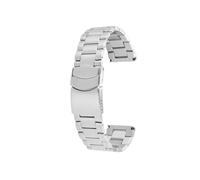 NINOMA Bracciale da 23 mm compatibile con la catena dell'orologio Casio serie PROTREK PRW-60YT PRW-70/50/30 PRW-6900Y Cinturino in acciaio inossidabile nero(Silver)