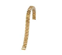 NINOMA Cinturino da donna in acciaio inossidabile di piccole dimensioni compatibile con orologio Casio Coach Camellia Fossil Swarovski Acciaio Oro Oro rosa 10 12 14 15 16 mm(Gold,10mm)