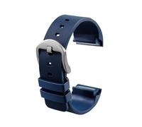 NINOMA Cinturino for orologio compatibile con Cartier Sandoz Santos 100 W20073X8 W20106X8 W2020008 Bracciale in gomma siliconica for uomo e donna, cintura nera 20 23 25 mm(Blue SK,20mm)