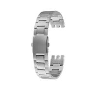 NINOMA Cinturino for orologio in acciaio inossidabile massiccio da 19 mm e 21 mm compatibile con Swatch YCS YAS YGS749G YVS400 YVS451 YVB404, cinturino da uomo in metallo impermeabile(Silver,21mm)