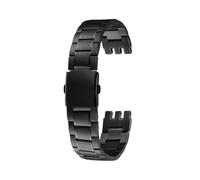 NINOMA Cinturino for orologio in acciaio inossidabile massiccio da 19 mm e 21 mm compatibile con Swatch YCS YAS YGS749G YVS400 YVS451 YVB404, cinturino da uomo in metallo impermeabile(Noir,19mm)