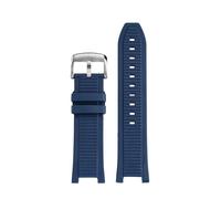 NINOMA Cinturino for orologio in lega di titanio compatibile con il cinturino sportivo Tissot 1853 TRace T141417, catena for orologio con tacca T141 da 24 mm(Rubber-Blue-Silver)