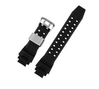 NINOMA Cinturino in gomma siliconica compatibile con Casio G-SHOCK GA1000 GA1100 GW4000 G1400 GW-A1000/1100 Cinturino impermeabile blu rosso for orologio da uomo Accessori(B Black-silver)