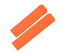 NINOMA Cinturino in silicone compatibile con Tissot 1853 Tengzhi T-Touch Original T013 Cinturino in gomma for orologio T047T081T33 da uomo impermeabile da polso 20 mm 21 mm(Orange no clasp,21mm)