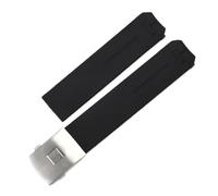 NINOMA Cinturino in silicone compatibile con Tissot 1853 Tengzhi T-Touch Original T013 Cinturino in gomma for orologio T047T081T33 da uomo impermeabile da polso 20 mm 21 mm(Black silver,20mm)