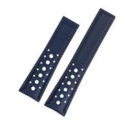 NINOMA Cinturino in vera pelle traspirante da 22 mm compatibile con TAG HEUER MONACO CARRERA CBL2115, cinturino in pelle da uomo con fibbia pieghevole(Blue NK)