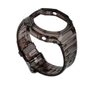 NINOMA Compatibile con Casio GA2100 ga2110 GA-B2100 Cinturino con lunetta morbida Modificato Farm Oak Black Knight Custodia for cinturino in silicone GA-2100 Set impermeabile(Transparent black)