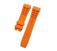 NINOMA Compatibile con cinturino in silicone Richard Mille con interfaccia sporgente, larghezza 21 mm, cinturino for orologio Raw Ear da 25 mm(Orange,25mm No buckle)