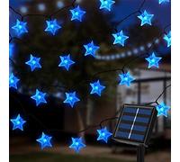 Ninonly Catena Luminosa Stella, 7m 50 LED Catena Luminosa Esterno Solare, Stella Luci Led Impermeabili, Stelle Catene Luminose per Feste Natale Matrimoni Giardino Cortile Decorazione