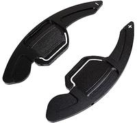 NINQ 2 Pcs Paddle Del Auto Cambio Del Volante In Lega Di Alluminio per A-udi S6 C7 2013-2017, Resistente All'Usura E Durevole Palette Cambio,A-Black
