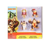 Jakks Pacific Super Mario Bros Set Donkey Kong 4 Personaggi 6 cm