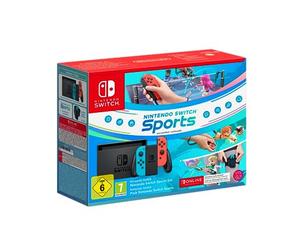 Nintendo Console Switch + Switch Sports Set Switch Sports preinstallato, fascia per la gamba, 3 mesi Switch Online