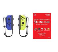 Nintendo Controller Set da 2 Joystick, Giallo Neon/Blu & 365 Giorni Switch Online Membri (Individual) Codice download