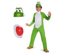 Nintendo Disfraz de Super Mario Brothers Yoshi Deluxe para niños, talla L