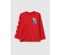 NINTENDO, Maglia Da Bambino In Puro Cotone Rossa Con Stampa Super Mario, Rosso, Taglia: 7-8