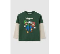 NINTENDO, Maglietta Da Bambino In Puro Cotone Verde Regular Fit, Multicolor, Taglia: 8-9